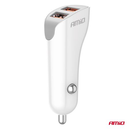 AMiO USB-laadija 2 x USB-A, 2,1 A, 12/24 V | HL Autoosad