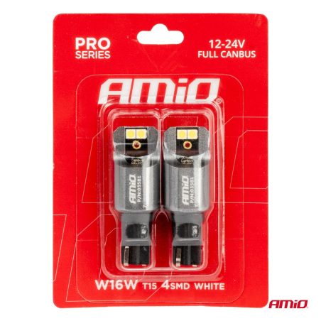 AMiO LED CANbus PRO series T15 W16W 4 x 3030 SMD white | HL Autoosad