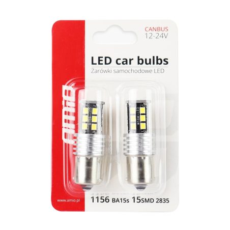 AMiO LED CANbus 15SMD BA15S P21W 12 V/24 V | HL Autoosad