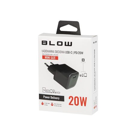 Blow seinalaadija USB-C PD 20 W, must | HL Autoosad