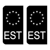 EST-kleebis numbrimärgile, must, 2 tk | HL Autoosad