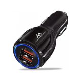 USB-kiirlaadija, 12–24 V, 3,1 A, must | HL Autoosad