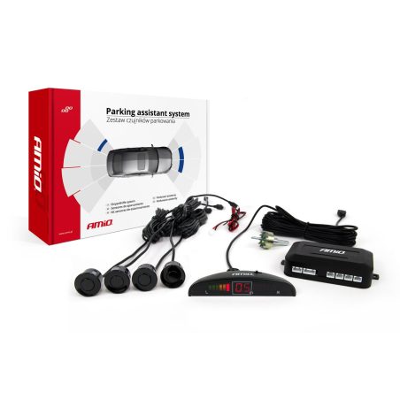 AMiO parkimisandurid displayga, 4 tk, mustad | HL Autoosad