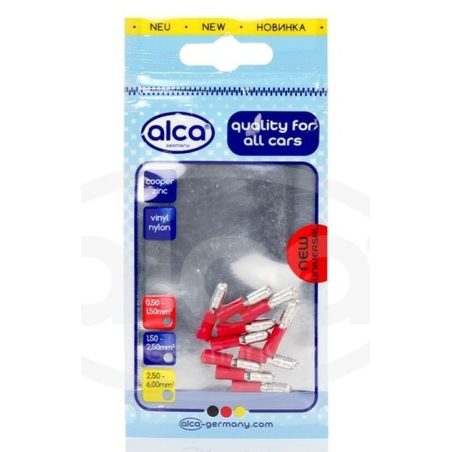 Alca juhtmeotsik punane torutüüpi 4 mm, 10 tk | HL Autoosad