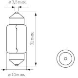 Bosma 12 V 10 W SV8,5 11 x 30 mm | HL Autoosad