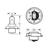 6V 15W P26s halogen 510660H