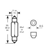 Ring 12 V 10W-11 x 30 mm, 2 tk blister | HL Autoosad