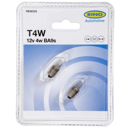 Ring 12 V 4 W BA9s T4W, 2 tk blister | HL Autoosad