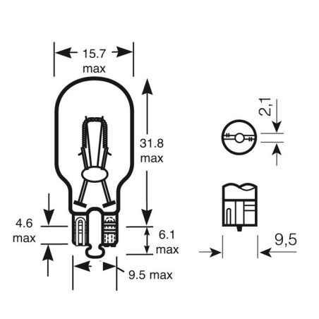Bosma 12 V 10 W wb T15 | HL Autoosad