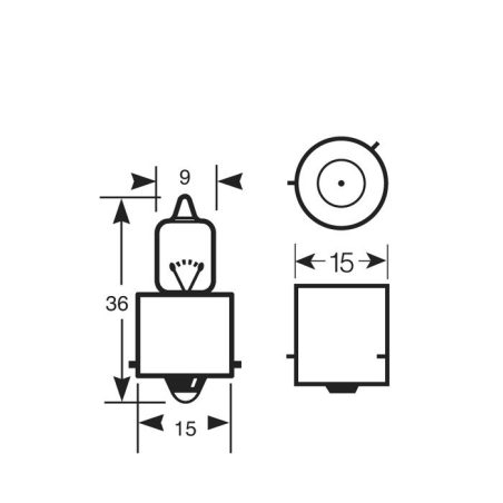 Ring 12 V 10W BA15s Halogen | HL Autoosad