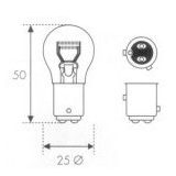 Ring 12 V 21/4 W BAZ15d, 2 tk blister | HL Autoosad