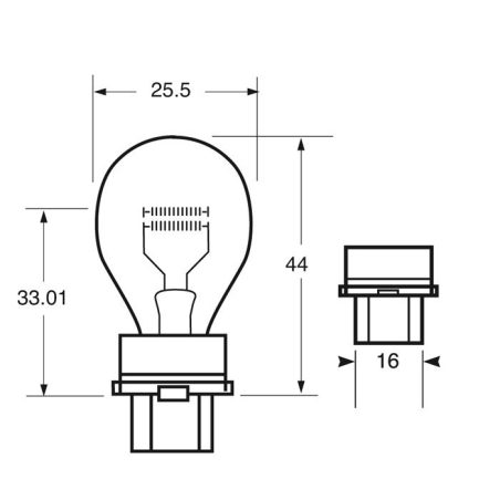 Bosma 12 V 32/2CP Amber S25 USA | HL Autoosad