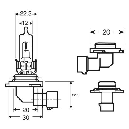 Ring 12 V 60 W P20d HB3 | HL Autoosad