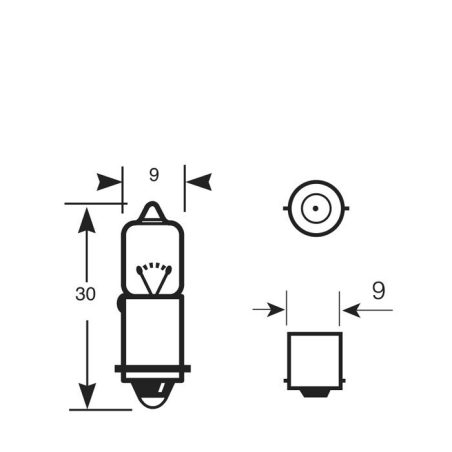 Bosma 12 V 5 W BA9s Halogen | HL Autoosad