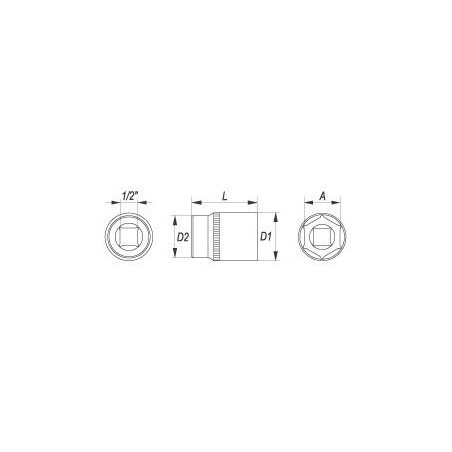 Yato padrun 1/2", 23 mm, Cr-V (YT-1216) | HL Autoosad