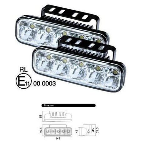 Päevasõidutuled Aurora 1,5W x 5LED RING BRL0397