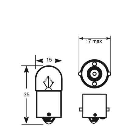 6V 10W BA15s 500616