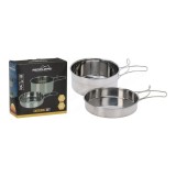 Matkanõud terasest, 2 tk 850 + 400 ml | HL Autoosad