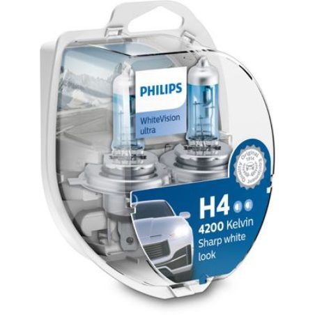Philips esitule pirn 12 V H4 WhiteVision Ultra, 2 tk + | HL Autoosad