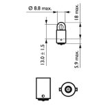 Philips pirn 12 V T2W BA9S | HL Autoosad