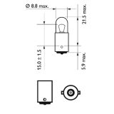 Philips pirn 12 V T4W BA9S | HL Autoosad