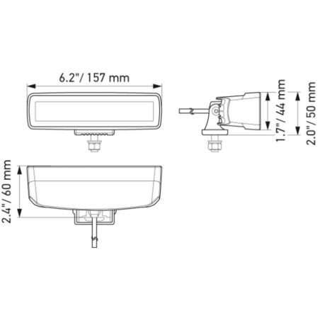 Hella kaugtuli, töötuli Black Magic LED Mini LB 6.2" | HL Autoosad