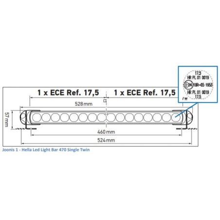 Hella lisakaugtuli ref 17,5+17,5 LED LightBar 470 | HL Autoosad