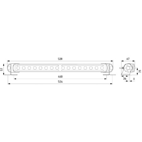 Hella lisakaugtuli ref 25 LED LightBar 470 12/24 V + | HL Autoosad