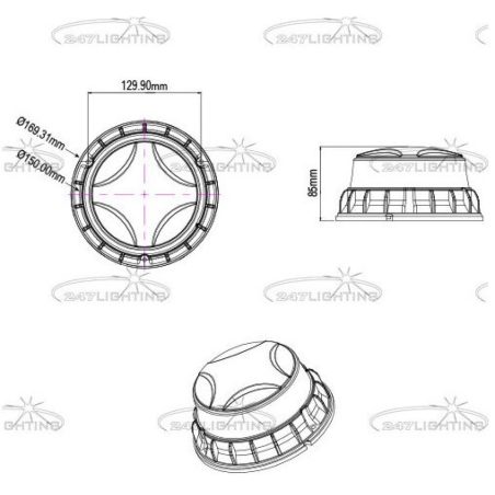 247Lighting katusevilkur magnetiga, sig süütaja ots | HL Autoosad
