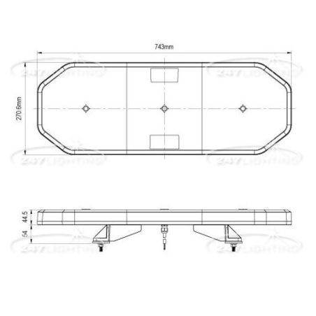 247Lighting vilkuripaneel Apollo LED 29" 10–30 V R65 | HL Autoosad