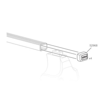 Thule varuosa SquareBar Evo otsakorgid, 4 tk | HL Autoosad