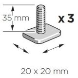 Thule rattahoidja tarvik T-soone adapter 20 x 20 | HL Autoosad