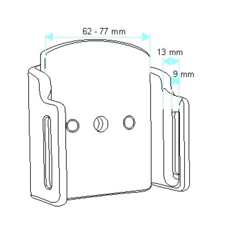 Brodit universaalne telefonihoidik, laius 62–77 mm | HL Autoosad