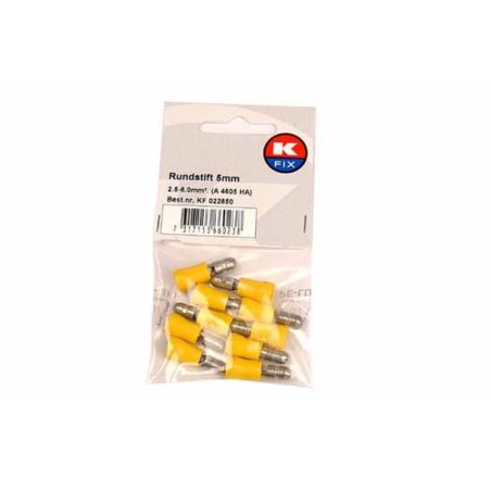 K-Fix juhtmeliidis ümarpistik 5 mm kollane, 10 tk | HL Autoosad