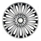 King Volante Silver & Black 14" ilukilbid, 4 tk | HL Autoosad