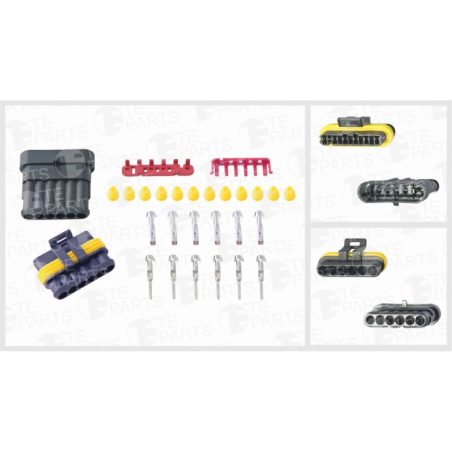 Merit-Te pistik 6-pin komplekt "Superseal" isa + ema | HL Autoosad