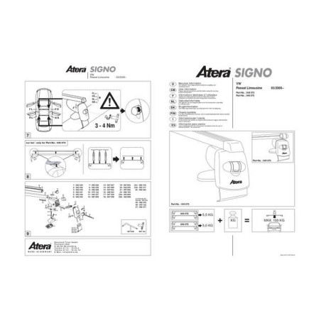 Atera katuseraamid VW Passat sedaanile, B6/B7 | HL Autoosad