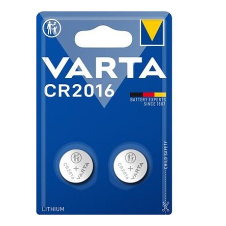 Varta CR2016 liitium tablett-patarei 90 mAh, 2 tk | HL Autoosad