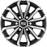 MSW 6.5x16 6/125 ET68 Gloss Black Full Polished