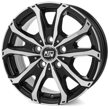 MSW 6.5x16 5/160 ET60 Gloss Black Full Polished