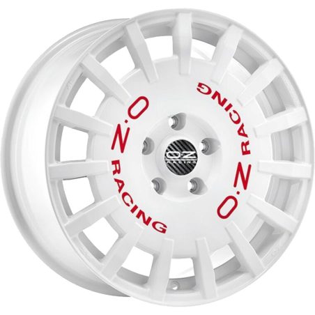 OZ Racing 8x17 5/112 ET45 Race White Red Lettering
