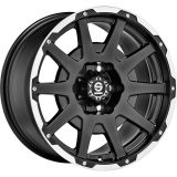 Sparco 7.5x17 5/112 ET35 Matt Black Lip Polished+Rivets