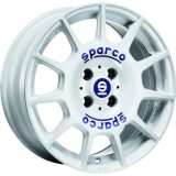 Sparco 7x16 5/114.3 ET45 White Blue Lettering