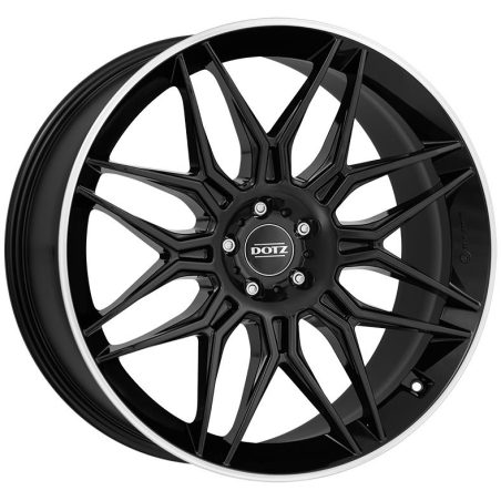 Dotz 9x20 5/112 ET38 Black/polished lip