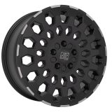 MSW 6.5x16 5/160 ET60 Matt Black Lip Polished