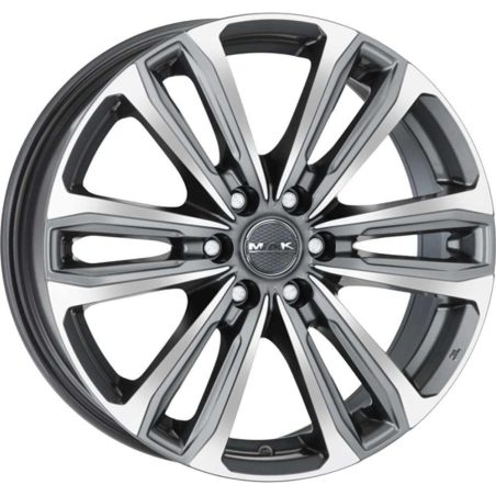 MAK 6.5x17 6/120 ET50 Gun Met-Mirror Face