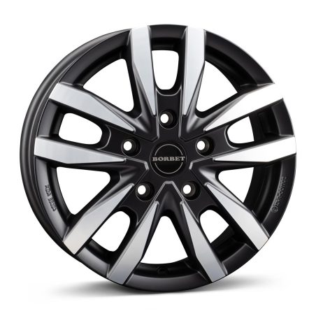 Borbet 6x16 5/118 ET68 black polished matt