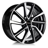 Avus 7x17 5/108 ET50 Black Polished