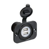 Lampa duubel USB pesa 12/24 V, 2 x 2100 mA | HL Autoosad
