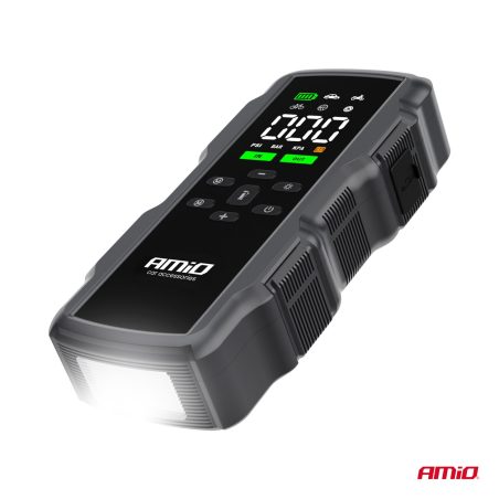AMiO käivitusabi 4in1 käivitusabi/LED/kompressor/akupank 12 V 17 Ah 900 A 05126